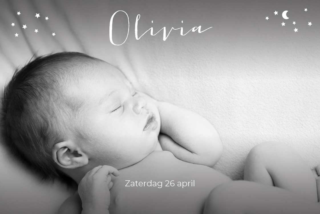 Uitnodigingen — Maan en sterren