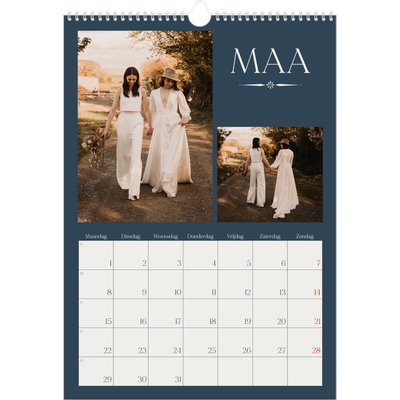 A3 Jaarkalender — Leisteen & schreef [Maart]