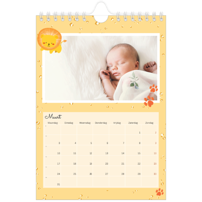 Fotokalender A5 — Schattige dieren [Maart]