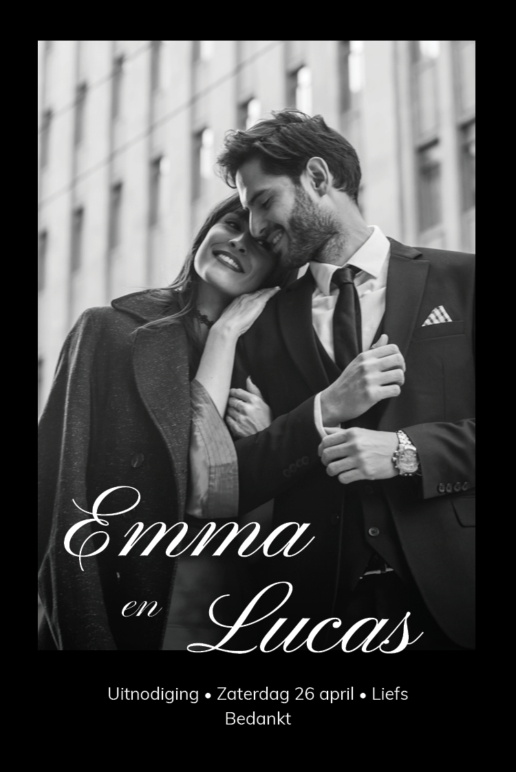 Uitnodigingen — Zwart