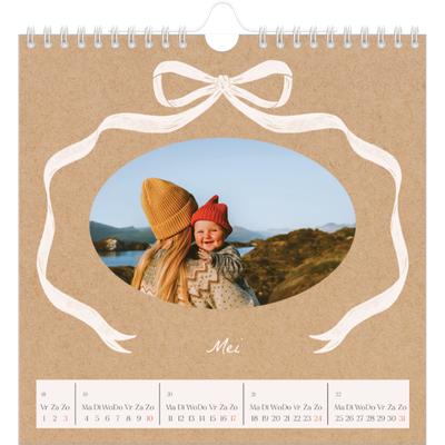 Jaarkalenders vierkant — Kraft en strik [omslag]