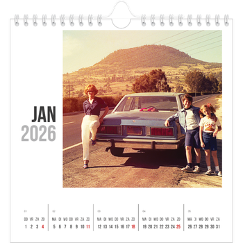 Fotokalender Vierkant — Verkorte tekst