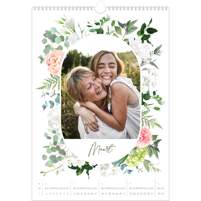 A3 Jaarkalender — Klassieke bloemen [Maart]