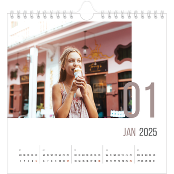 Fotokalender Vierkant — Maandnummers