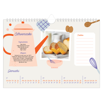 Fotokalender A4 — Een jaar vol recepten