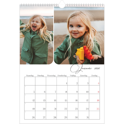 A3 Jaarkalender — Momentopnamen en schrift [Januari]