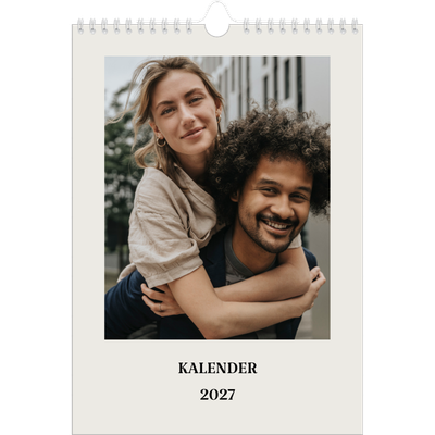 Fotokalender A4 (20 x 30 cm) — Simpel ivoor [omslag]