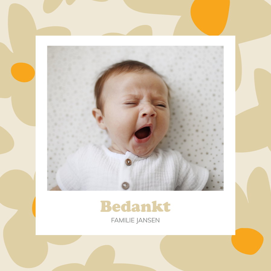 Bedankkaarten — Newborn retro