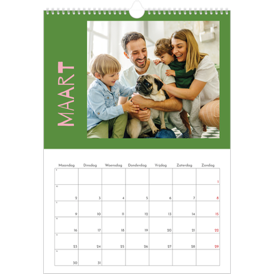 A3 Jaarkalender — Vrolijk & kleurrijk [Maart]