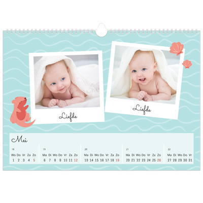 Fotokalender A3 — Schattige dieren [omslag]