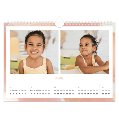 Fotokalender A4 — Verfkwast effect [April]