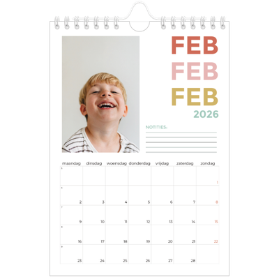 Fotokalender A5 — Bont gekleurd [Februari]