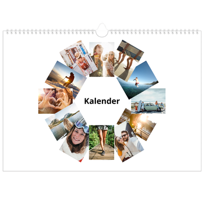 Fotokalender A3 — Collage in blokkenpatroon [omslag]