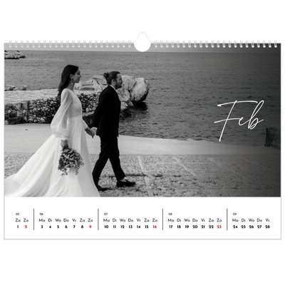 Fotokalender A3 — Elegant schrift [Februari]