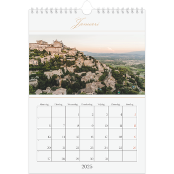 Fotokalender A4 — Gouden banner