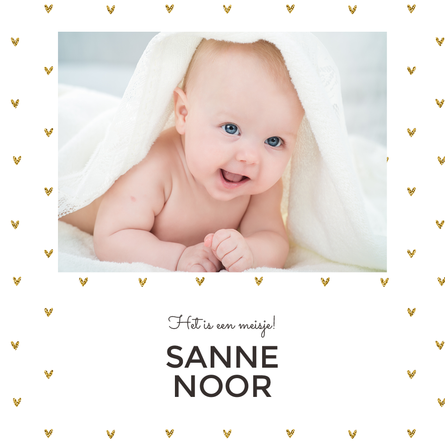 Uitnodigingen — Gouden hartjes