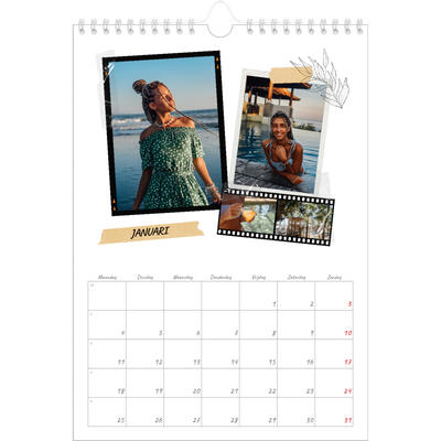 Fotokalender A4 (20 x 30 cm) — Plakboek flair [Januari]