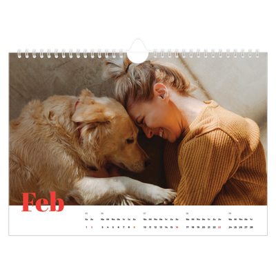 Fotokalender A4 — Een dikgedrukt jaar [Februari]