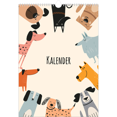 A3 Jaarkalender — Hondenpoten en krabbels [omslag]