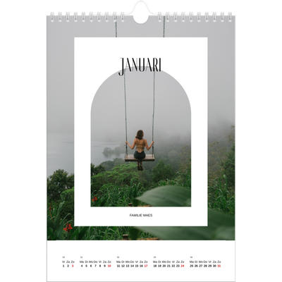 Fotokalender A4 (20 x 30 cm) — De open boog [Januari]