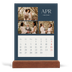 Bureaukalender met houten standaard  — Leisteen & schreef [April]