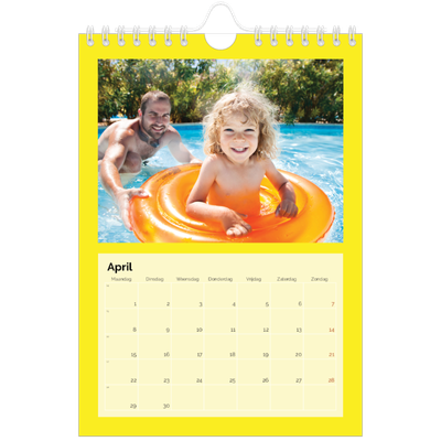 Fotokalender A5 — Fel gekleurde kaders [April]