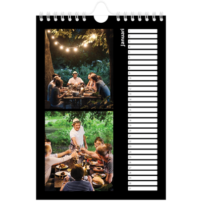 Fotokalender A5 — Foto in zwart kader [Januari]