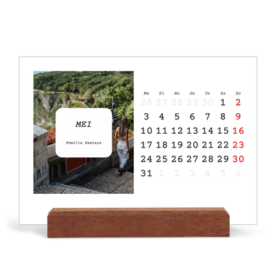 Bureaukalender met houten standaard  — Het volledige verhaal [omslag]