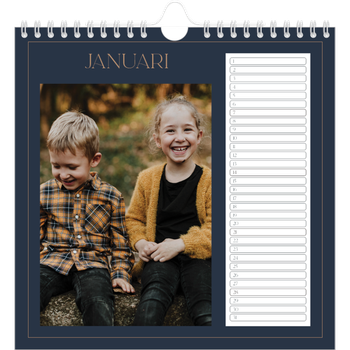 Fotokalender Vierkant — Pruisisch blauw