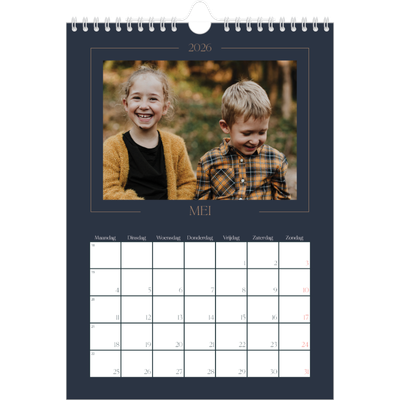 Fotokalender A4 (20 x 30 cm) — Pruisisch blauw [omslag]