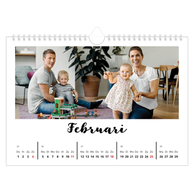 Fotokalender A4 — Handgeschreven letters [Februari]