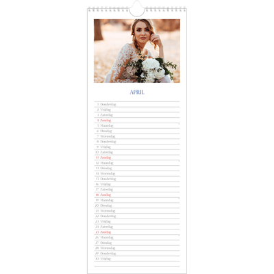 Smalle kalender  — Kobalt klassieker [April]