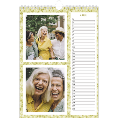 Verjaardagskalenders A4 — In volle bloei [April]