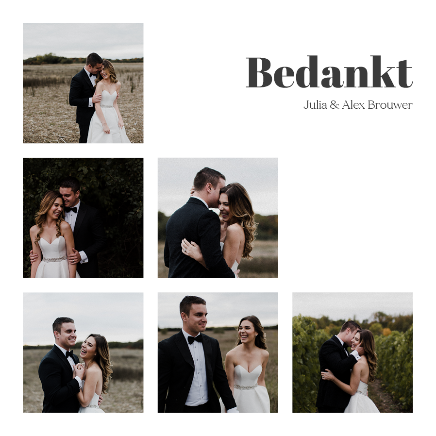 Bedankkaarten — Diagonale datum