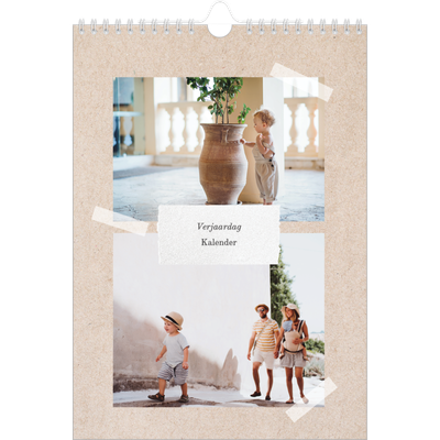 Verjaardagskalenders A4 — Foto's met plakband [omslag]