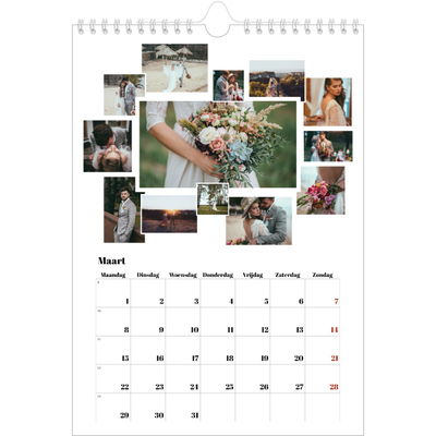 Fotokalender A4 (20 x 30 cm) — Collage shapes [Maart]