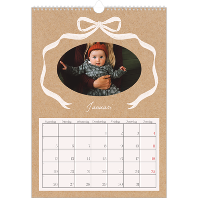 A3 Jaarkalender — Kraft en strik [Januari]