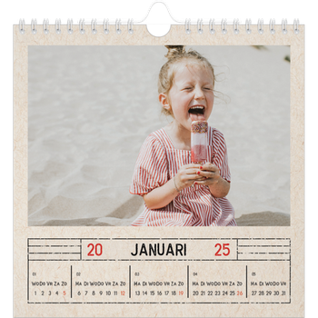 Fotokalender Vierkant — Stempel effect
