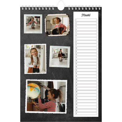 Verjaardagskalenders A4 — Fotocollage [Maart]