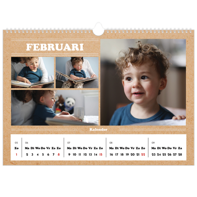 Fotokalender A3 — Magazine stijl [Februari]