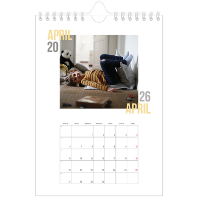Fotokalender A5 — Dubbele tekst [April]