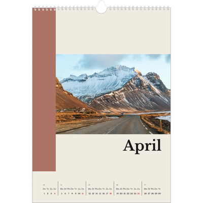 A3 Jaarkalender — Bezienswaardigheden van de wereld [April]