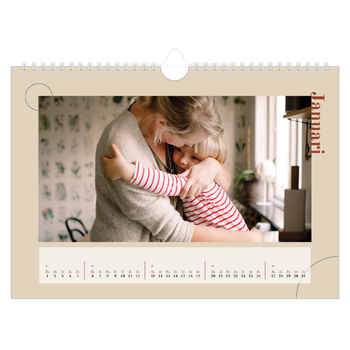 Fotokalender A4 — Asymmetrische tekst
