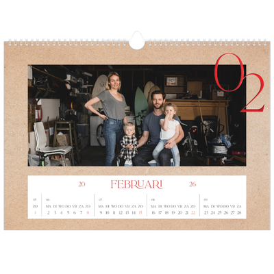Fotokalender A3 — Rode stippen [Februari]