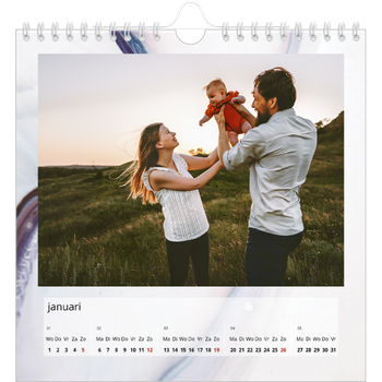 Fotokalender Vierkant — Inktvlekkenpatroon