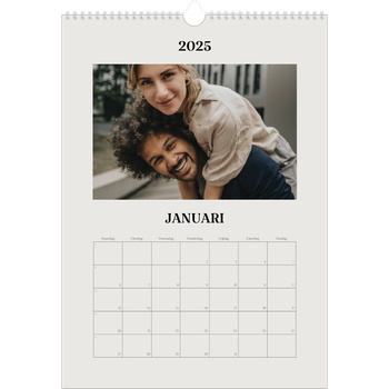 Fotokalender A3 — Simpel ivoor