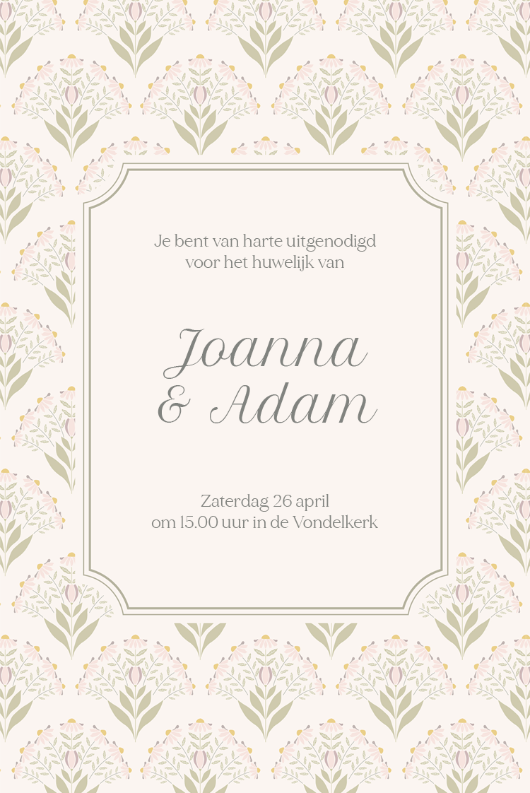 Uitnodigingen — Vintage bloesems