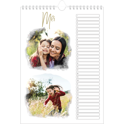 Verjaardagskalenders A4 — Foto effect [Mei]