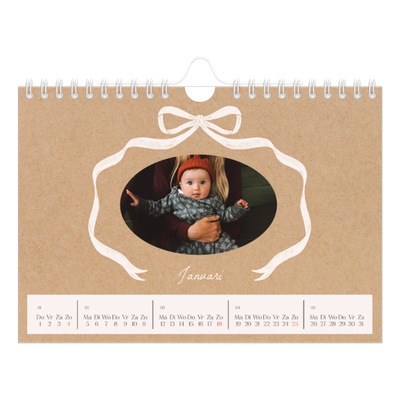Fotokalender A5 — Kraft en strik [Januari]