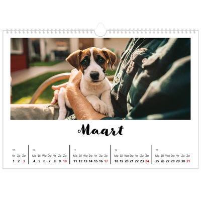 Fotokalender A3 — Handgeschreven letters [Maart]